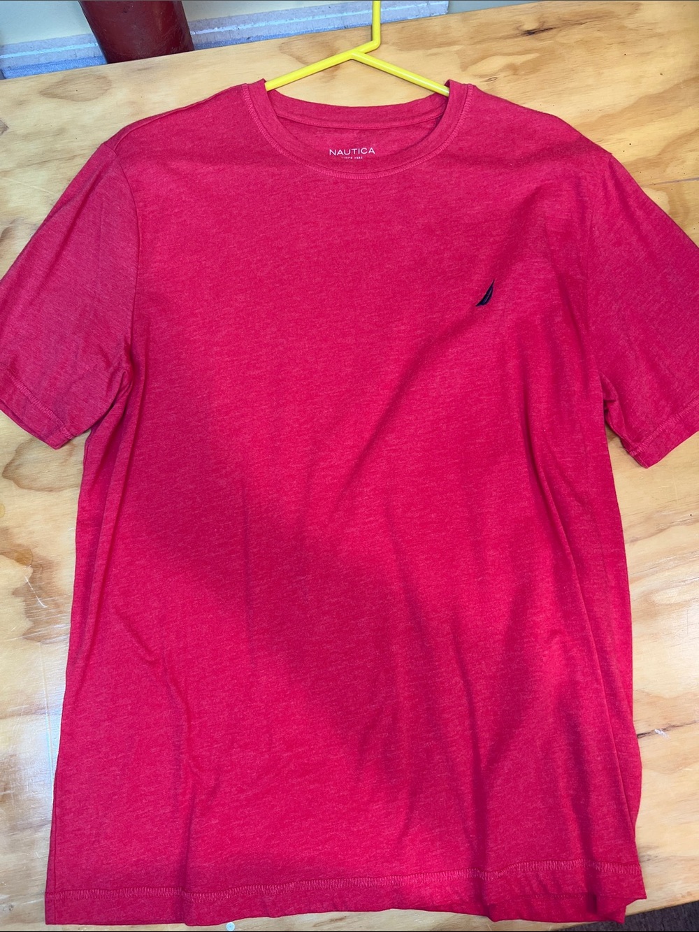 Nautica Men's Heather Red Short Sleeve Crewneck Tee